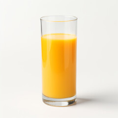 a glass of orange juice, white background created with Generative Ai