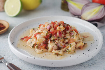 Ceviche, a fish dish of the cuisine of Peru