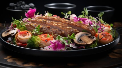 Photograph of a restaurant dish close up UHD wallpaper