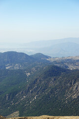 The panorama from Tahtali mountain, Antalya provence, Turkey	