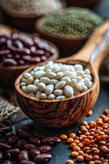 Obraz premium Beans and the keto diet a closer look at their compatibility. Generative AI.