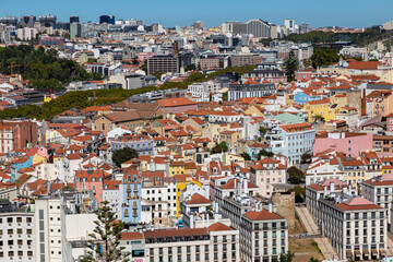 Lisbon city.  Portugal. Top view