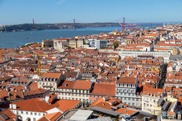 Lisbon city.  Portugal. Top view
