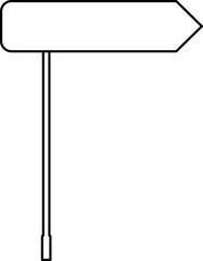 Obraz premium Signpost, direction icon isolated vector. Road traffic signs set. Board blank with place for text. Isolated information direction sign. Vector illustration