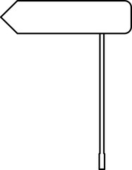 Obraz premium Signpost, direction icon isolated vector. Road traffic signs set. Board blank with place for text. Isolated information direction sign. Vector illustration