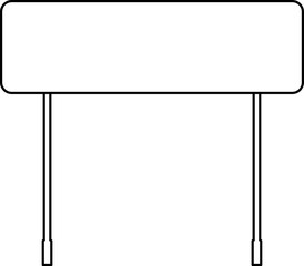 Signpost, direction icon isolated vector. Road traffic signs set. Board blank with place for text. Isolated information direction sign. Vector illustration