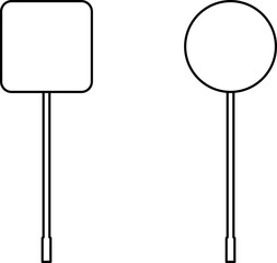 Obraz premium Signpost, direction icon isolated vector. Road traffic signs set. Board blank with place for text. Isolated information direction sign. Vector illustration