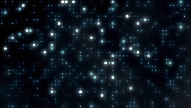blue bright animated background colourful colourful blinking lights, looping texture graphic background, led dots glowing circles scifi terminator steel alloy