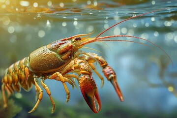 It is a crayfish that lives only in clean and clear valley water. generative ai