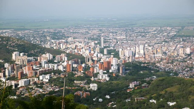 4K footage of Cali, Colombia, South America. Shot of Cali city, Latin America. Cali city in the background. High quality 4k footage.