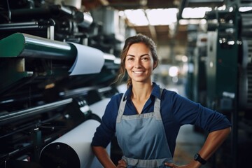 Portrait of a female owner of printing factory