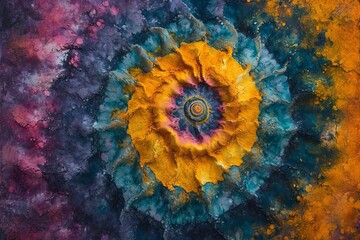 Boho Colorful Spiral Background 