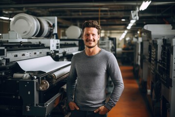 Portrait of a owner of printing factory