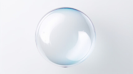Soap bubble isolated on light background