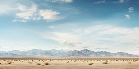Mojave Desert Mountain Scenery. From a distance mountain scene. 