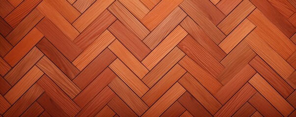 Vermilion oak wooden floor background. Herringbone pattern parquet backdrop