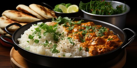 Butter Chicken Bliss - Culinary Symphony of Creamy Tomato Sauce, Tender Chicken,