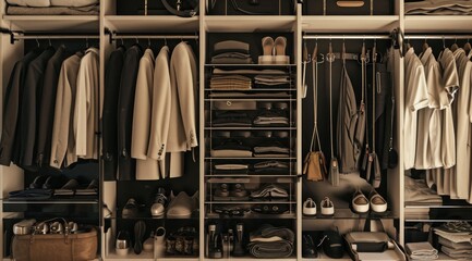 how to organize your in the closet - obrazy, fototapety, plakaty