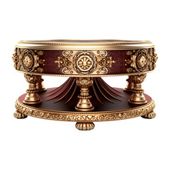 Royal coffee table isolated on transparent background