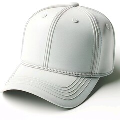 3D style Trucker cap, snapback hat, white color. Isolated on white background. for Mock-up.