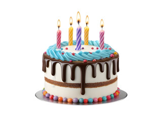 birthday cake isolated on transparent background
