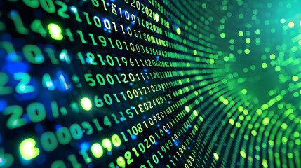 abstract glowing code background banner