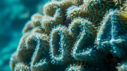 Naklejka na ściany i meble 2024 coral underwater background