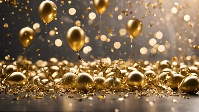 golden balloons decoration 