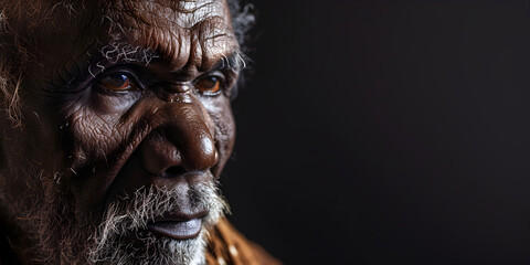 Obraz premium studio portrait of an Aboriginal man