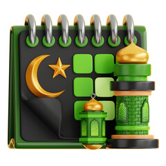 ramadan calendar 3d icon design