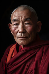 Fototapeta premium studio portrait of an shaolin monk 