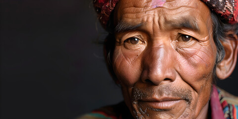 studio portrait of a Nepalese man - obrazy, fototapety, plakaty