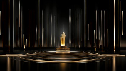 exclusive luxury award background illustration elegant opulent, sophisticated end, prestigious glamorous exclusive luxury award background