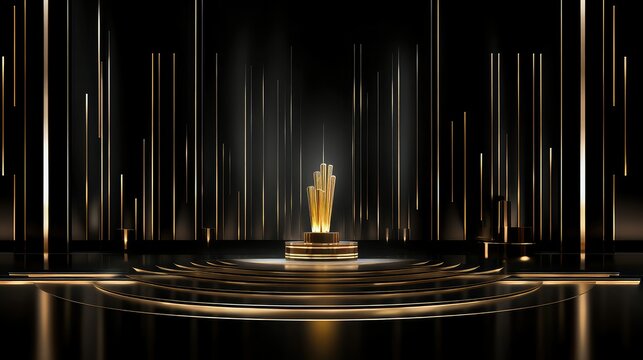 exclusive luxury award background illustration elegant opulent, sophisticated end, prestigious glamorous exclusive luxury award background