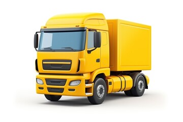 Fototapeta na wymiar Illustration of cartoon truck isolated on white background