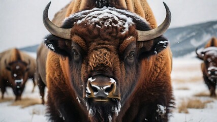 Portrait of bison 