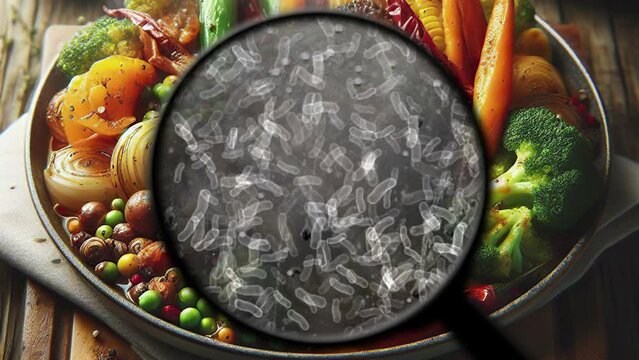 Searching for bacteria in food