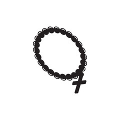 prayer beads icon vector illustration logo design