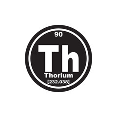 Thorium chemistry icon,chemical element in the periodic table © AR54K4 19
