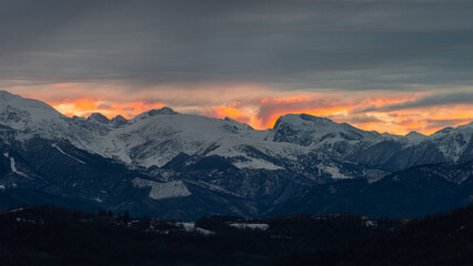 Sunset in the Alps
