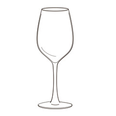 empty glass for white wine	
