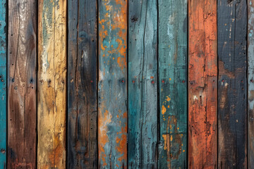 Patina wooden wainscotting paneling wall, detailed surface material texture