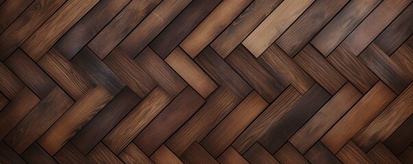 Steel oak wooden floor background. Herringbone pattern parquet backdrop - obrazy, fototapety, plakaty