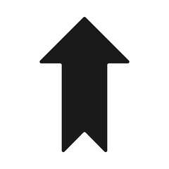 Rounded Upward Pointing Bookmark Arrow Icon