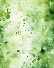 Green soft pastel paper background with watercolor stains and spots, vintage aquarelle art