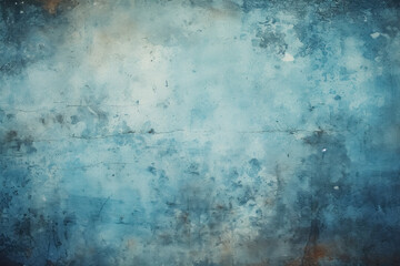 Abstract background gritty grunge blue texture, distressed, aged concrete wall