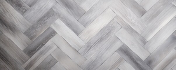 Silver oak wooden floor background. Herringbone pattern parquet backdrop