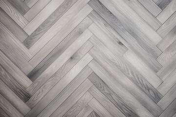 Silver oak wooden floor background. Herringbone pattern parquet backdrop - obrazy, fototapety, plakaty