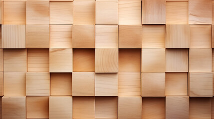 Wooden cubes background. Close up of wooden cubes. Wooden blocks background.