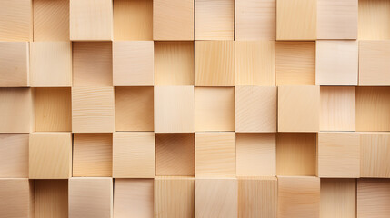 Wooden cubes background. Close up of wooden cubes. Wooden blocks background.